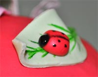 fondant ladybird decoration